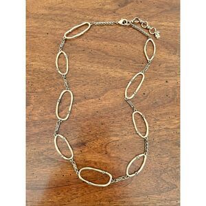 Lucky Brand | Freeform Marcasite Link Necklace | 21” Adjustable